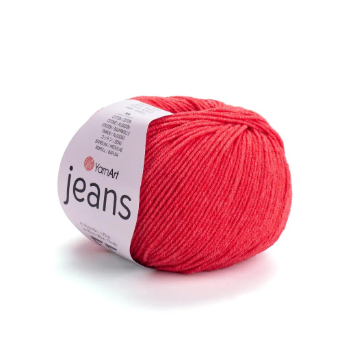 Пряжа Jeans (Джинс) 26 красный (10 мотков)