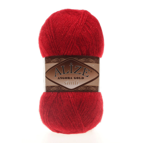 Пряжа Angora Gold Simli (Ангора Голд Симли) 106 красный